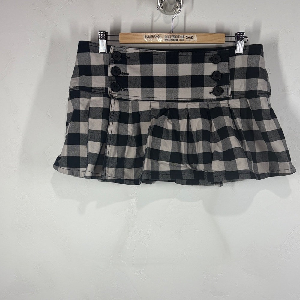 BeBop Black and White Plaid Skirt size 9
